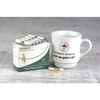Tea Set: FloraFarm mug + 50 capsules Ginseng SL