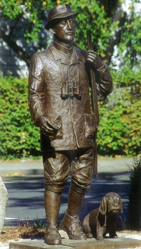 Hermann Löns Statue in Walsrode in der Lüneburger Heide